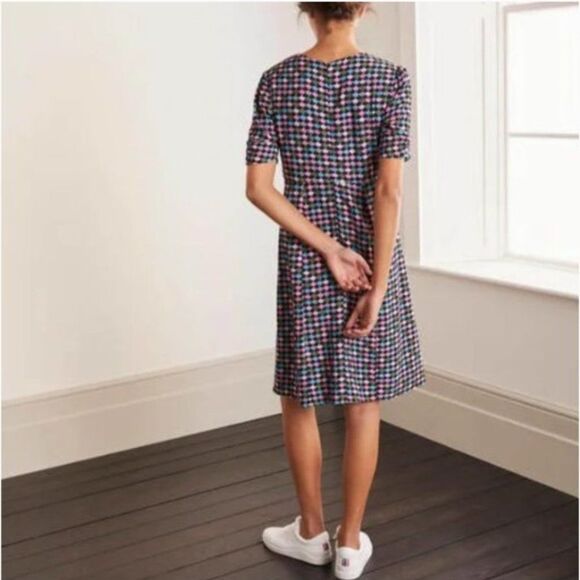 BODEN Jemima Ruched V-Neck Dress 2 Petite - Picture 2 of 6